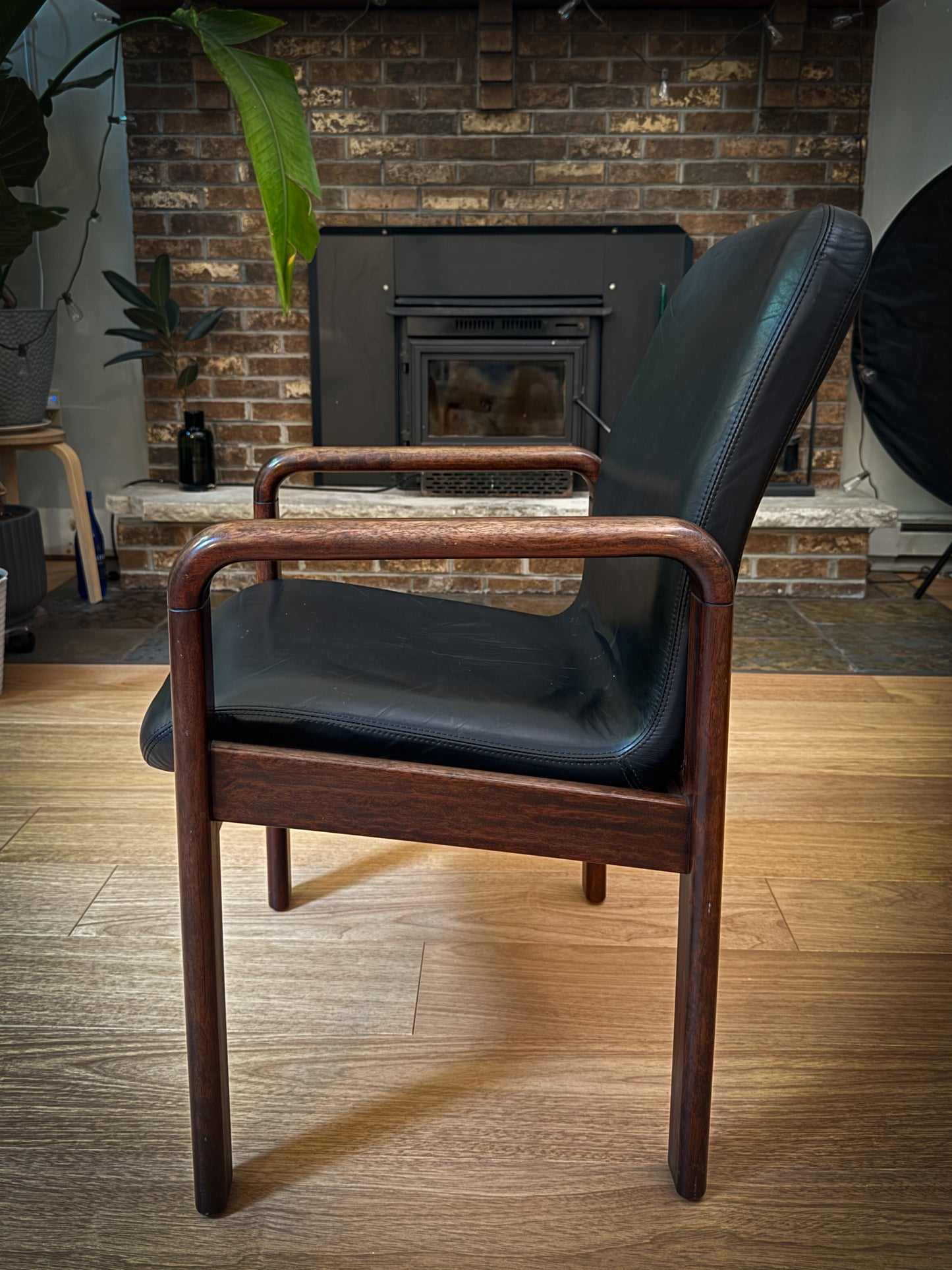 Pair of Dyrlund Danish Rosewood Armchairs – Vintage Leather Seating, Made in Denmark