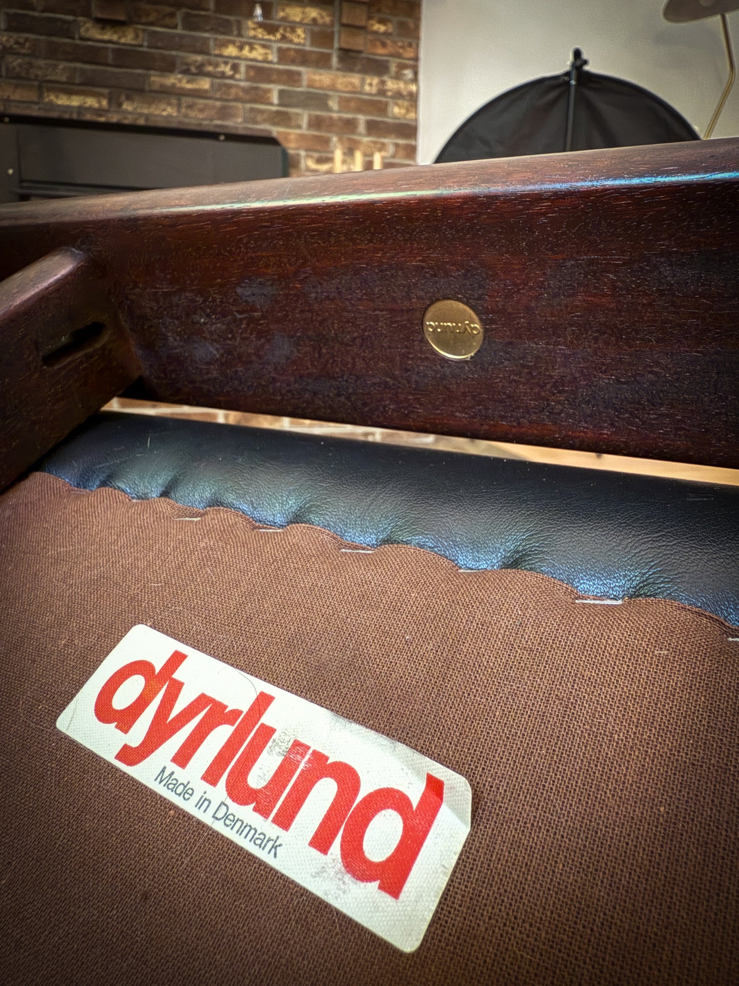 Pair of Dyrlund Danish Rosewood Armchairs – Vintage Leather Seating, Made in Denmark