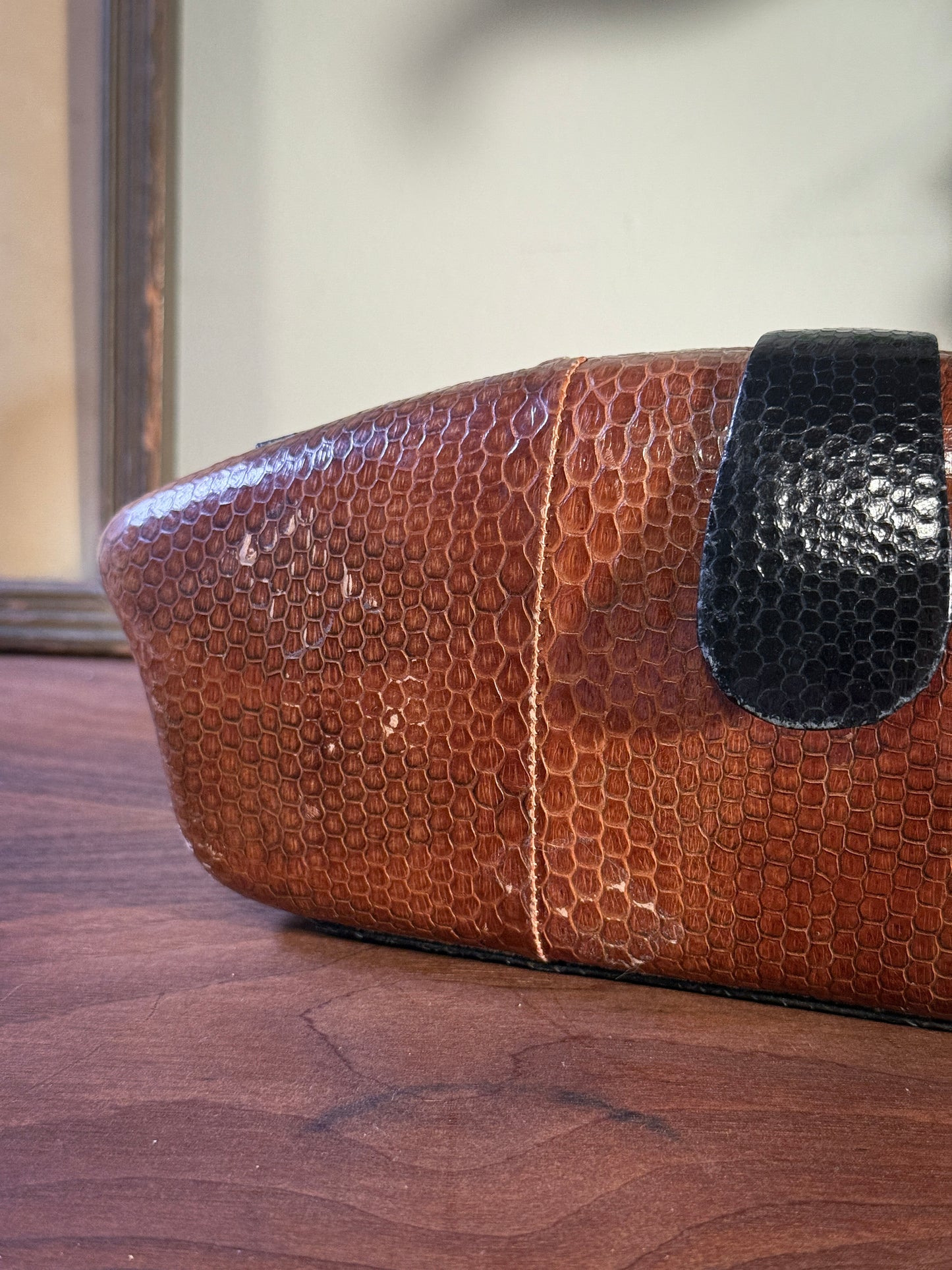 Timmy Woods Genuine Python Bag – Vintage Exotic Leather Sculptural Handbag, 1990s