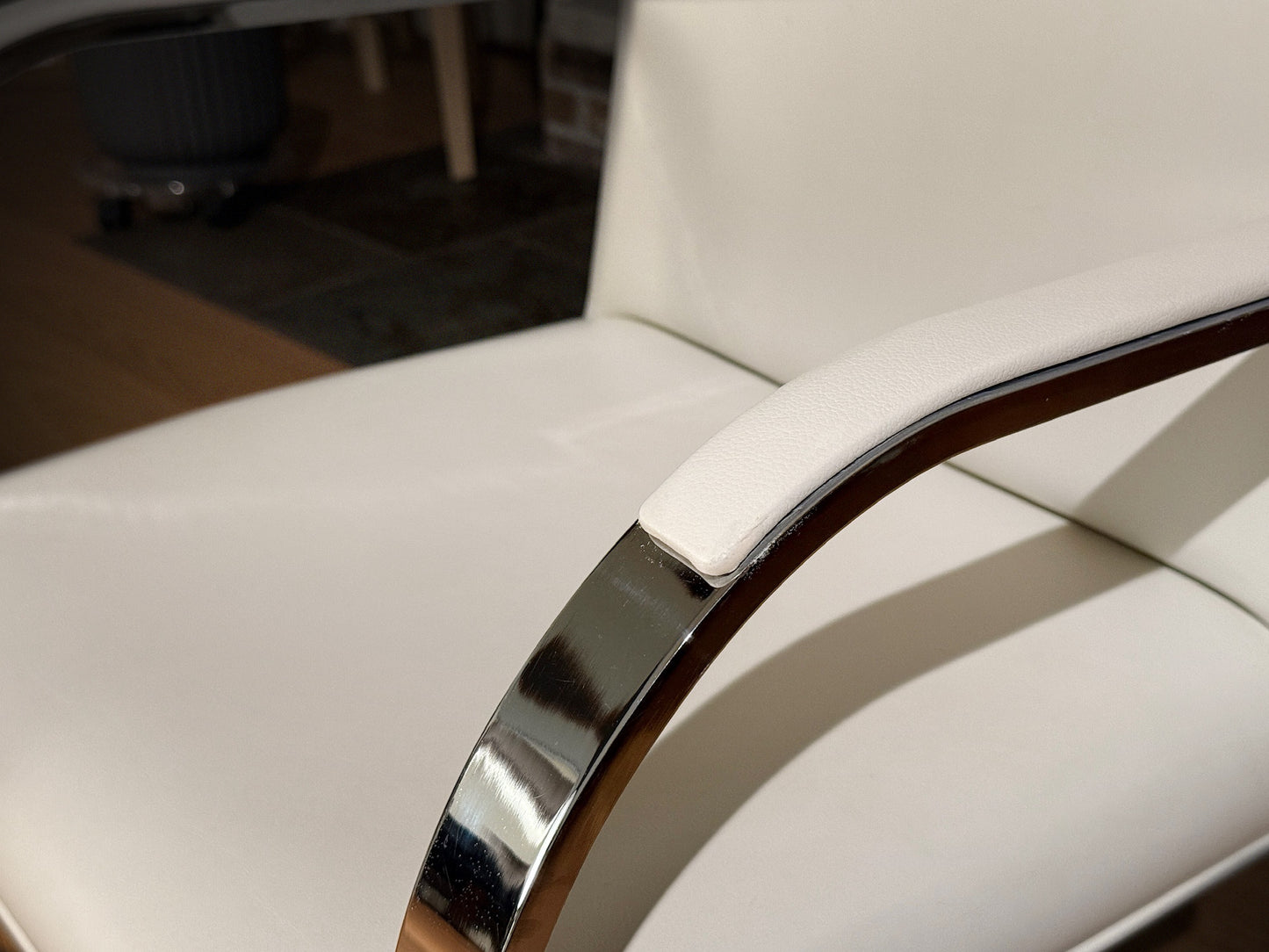 Brno-Style Leather & Chrome Dining Chairs – Set of 4 by Gordon International