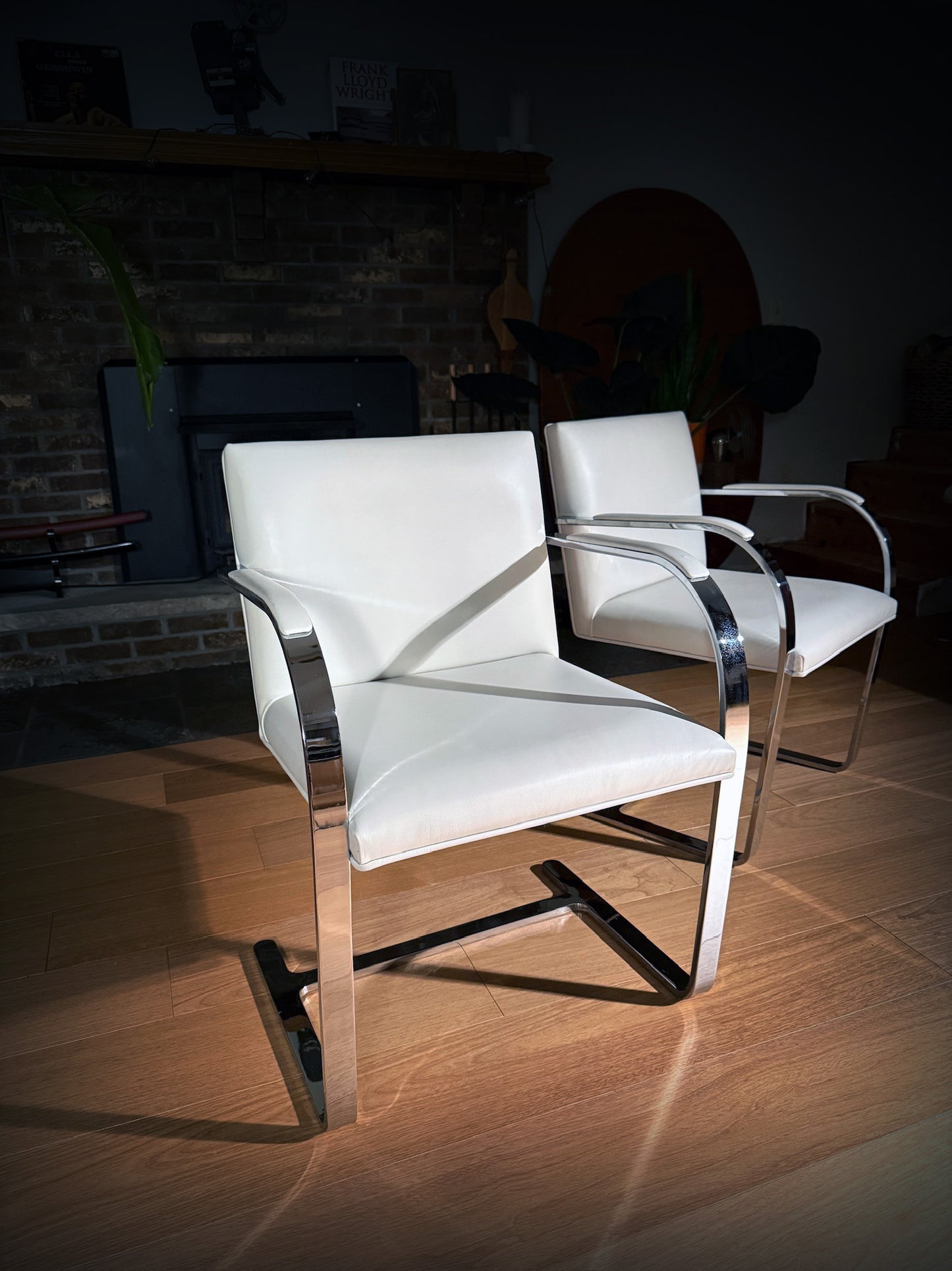 Brno-Style Leather & Chrome Dining Chairs – Set of 4 by Gordon International