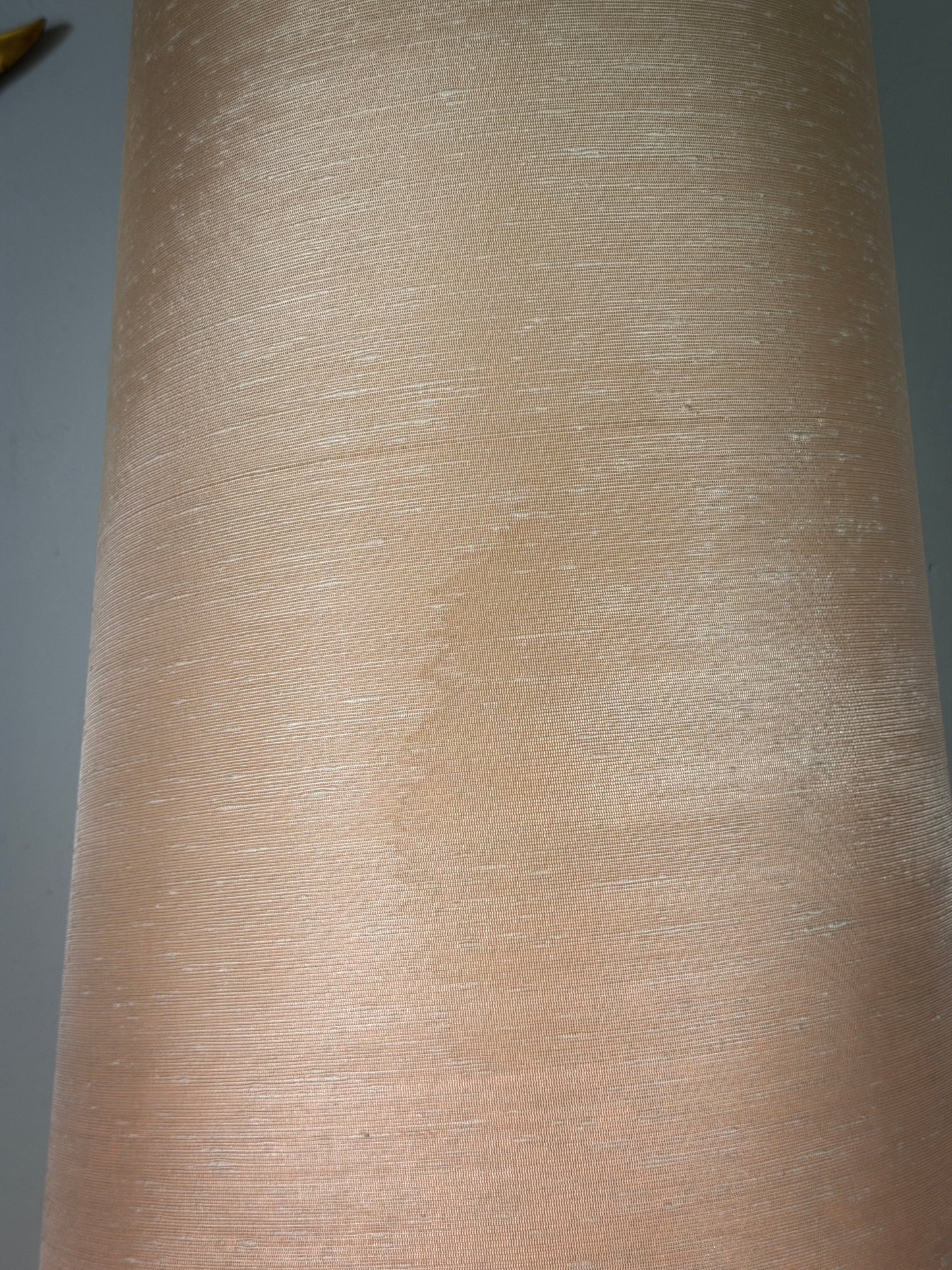 Mid-Century Atomic Ceramic Lamp – Signed L.N. Lamp with Original Tall Shade, 1950s Space Age Design