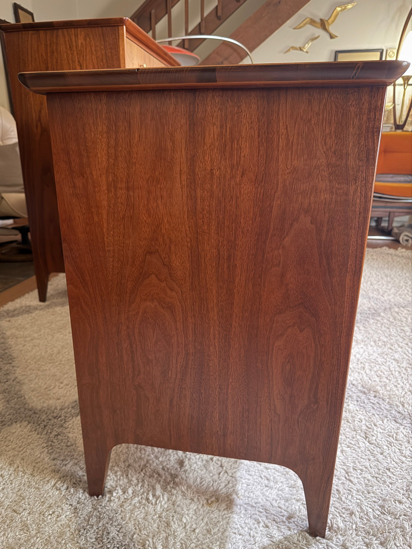 Refinished Drexel “Modern” Lowboy Dresser – Mid Century Walnut