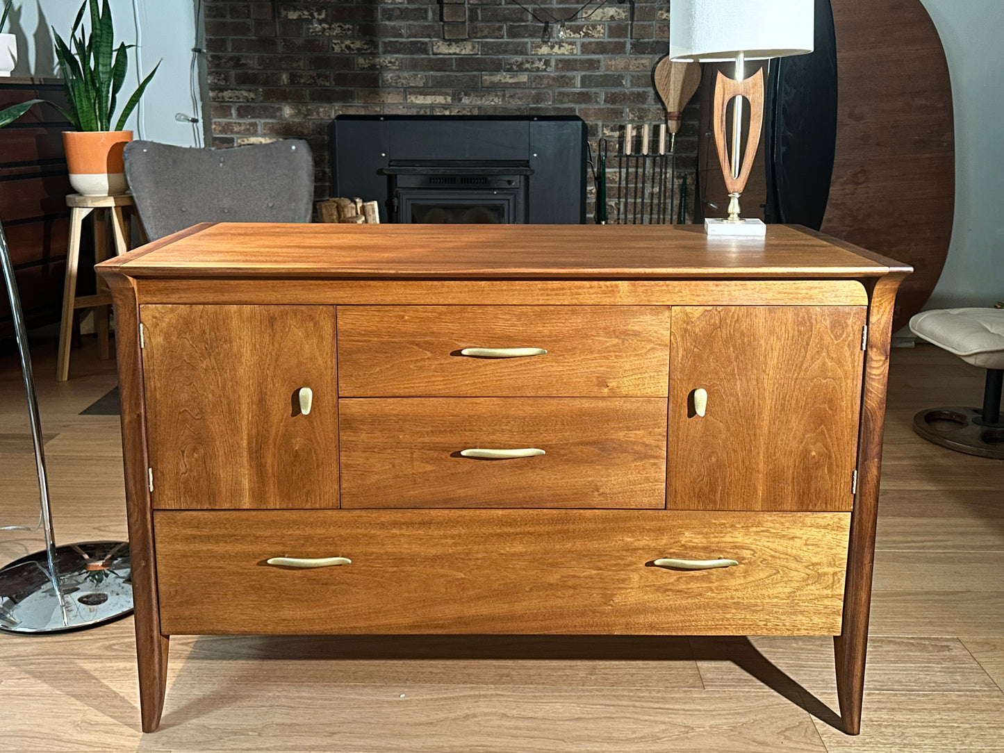 Drexel “Profile” Credenza – 1950s Mid-Century Modern Dresser by John Van Koert
