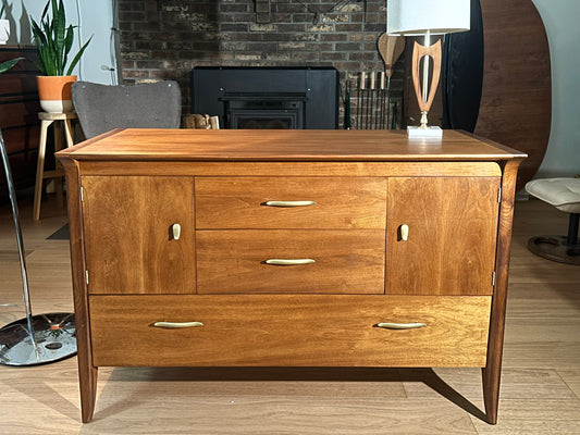 Drexel “Profile” Credenza – 1950s Mid-Century Modern Dresser by John Van Koert