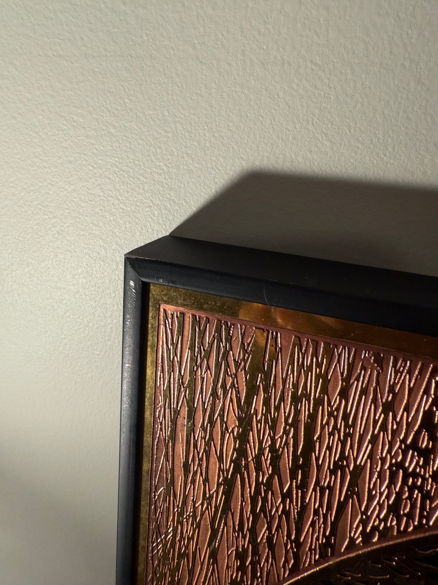 Original Signed Bijan Brass & Copper Wall Sculpture – Mid-Century Modern Tree Art, 1960s–70s