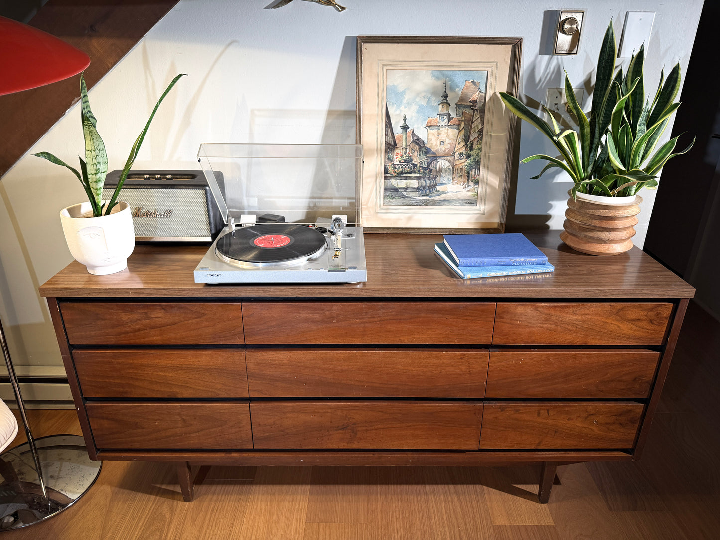 Stanley Mid-Century Low Dresser – Claim Before Restoration