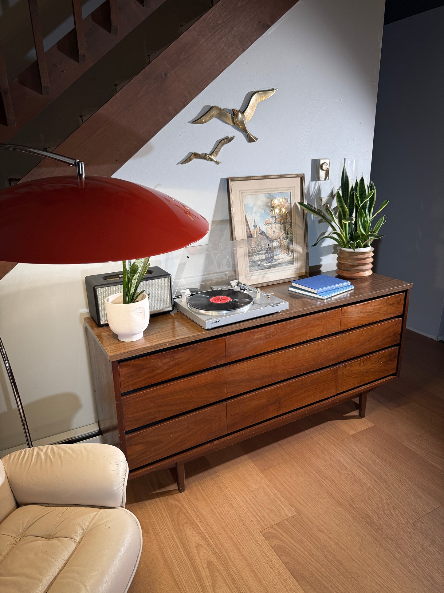 Stanley Mid-Century Low Dresser – Claim Before Restoration