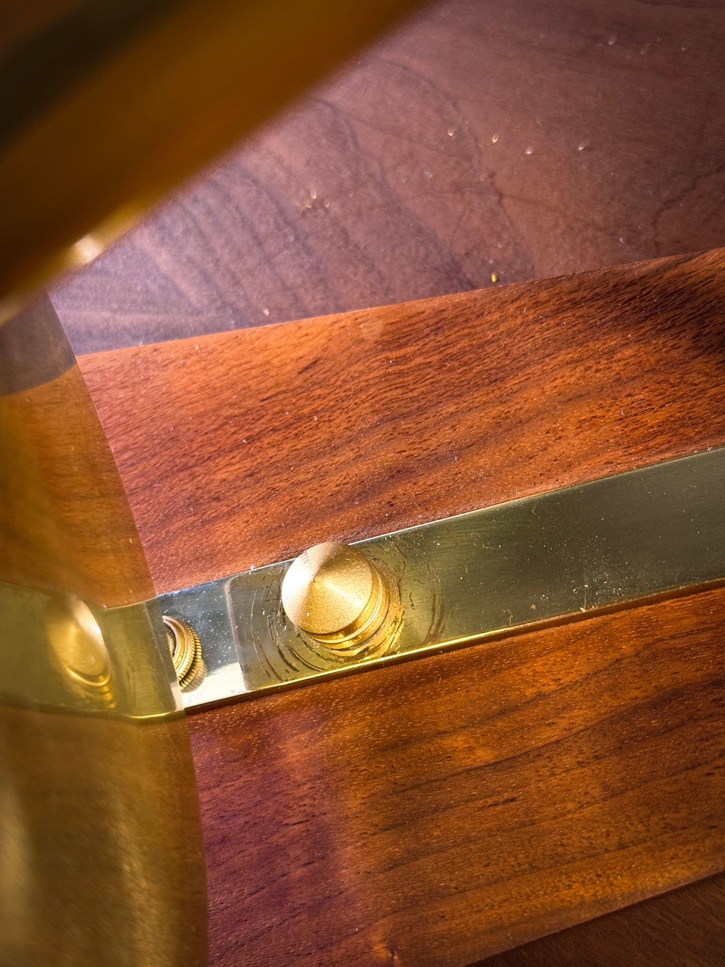 Mid-Century Danish Wall Lamp in Teak, Brass & Frosted Glass