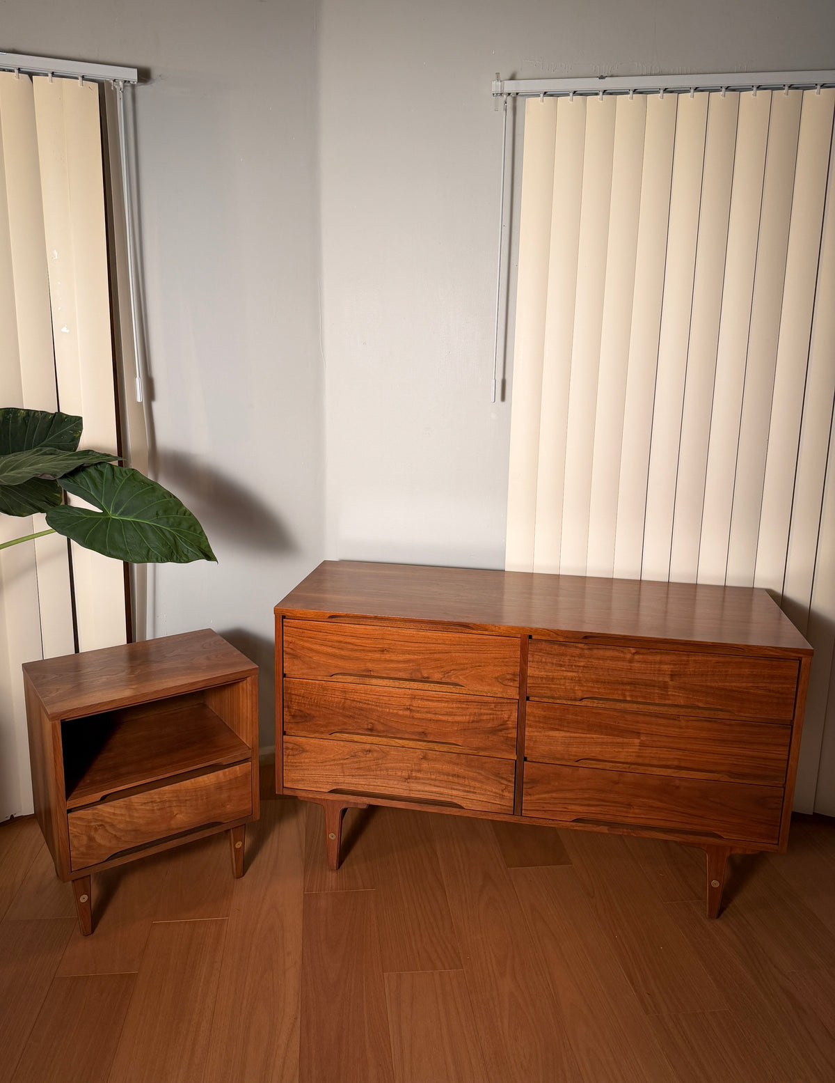 Stanley Furniture Walnut Credenza / Media Console — Refinished 1960s Mid-Century Modern, 52"
