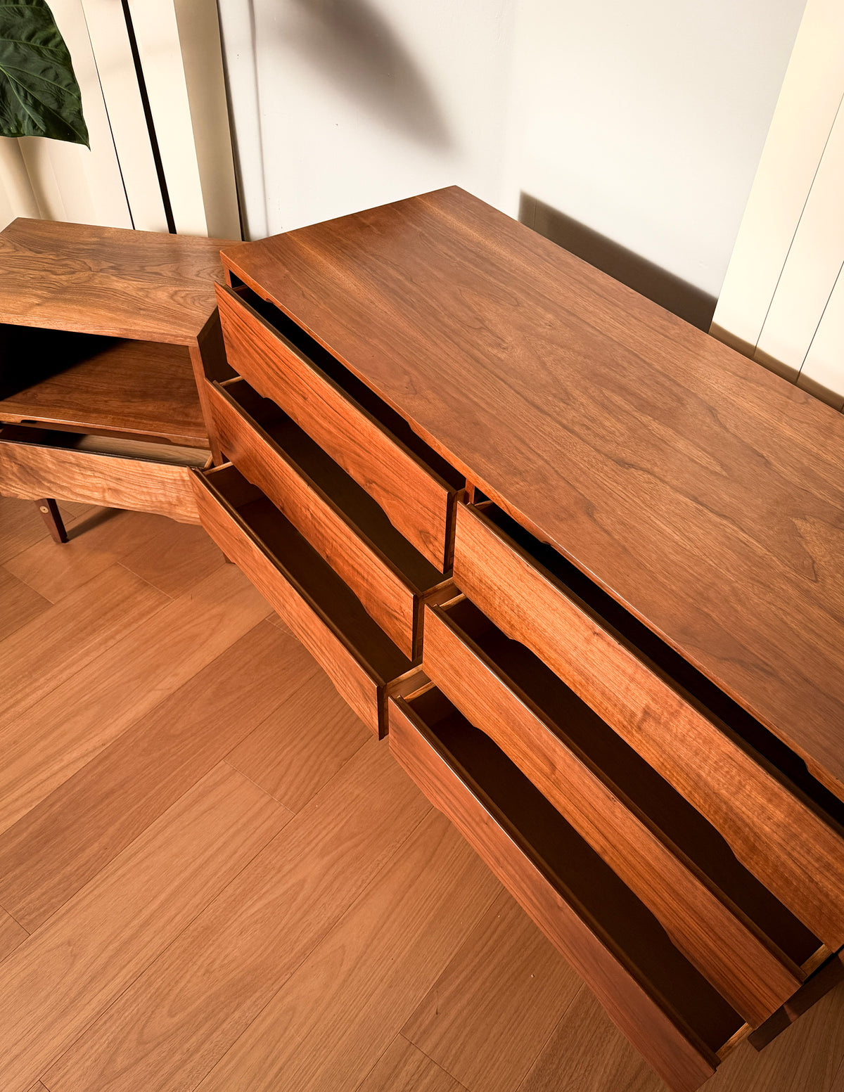 Stanley Furniture Walnut Credenza / Media Console — Refinished 1960s Mid-Century Modern, 52"