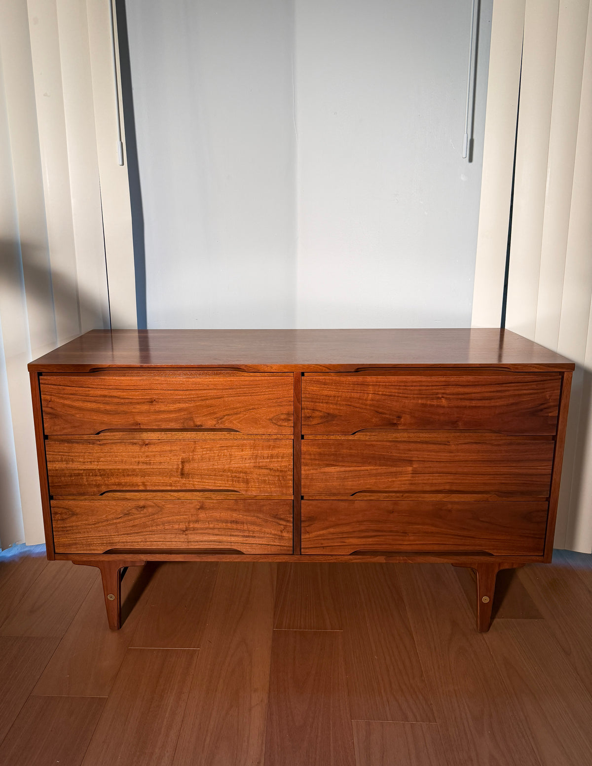 Stanley Furniture Walnut Credenza / Media Console — Refinished 1960s Mid-Century Modern, 52"
