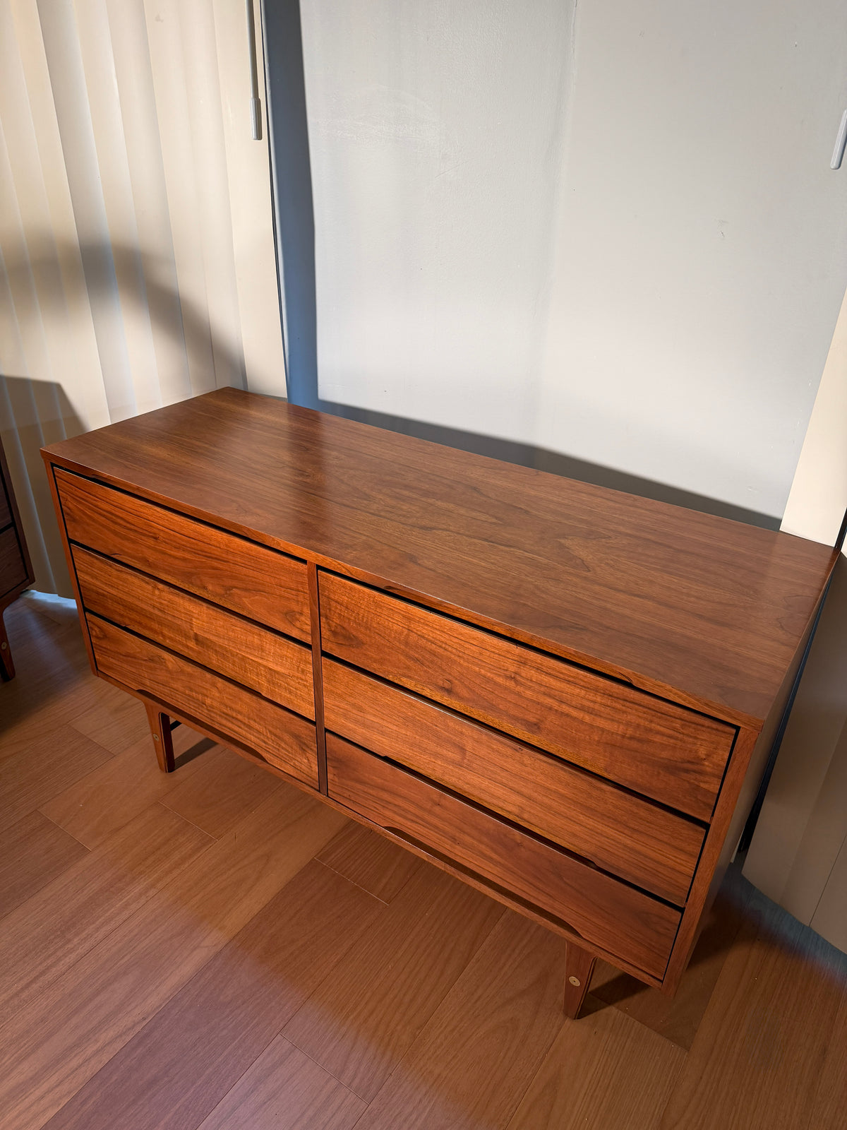 Stanley Furniture Walnut Credenza / Media Console — Refinished 1960s Mid-Century Modern, 52"