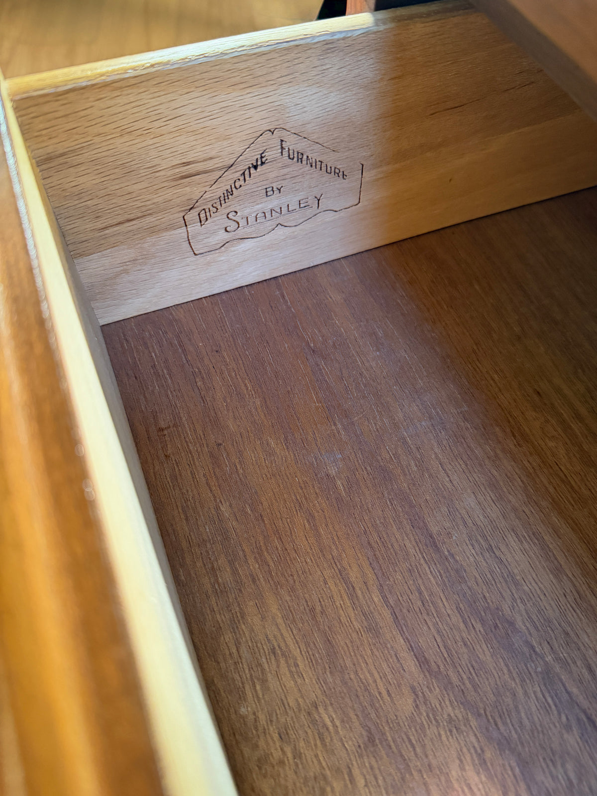 Stanley Furniture Walnut Chest of Drawers & Nightstand — Refinished 1960s Mid-Century Modern