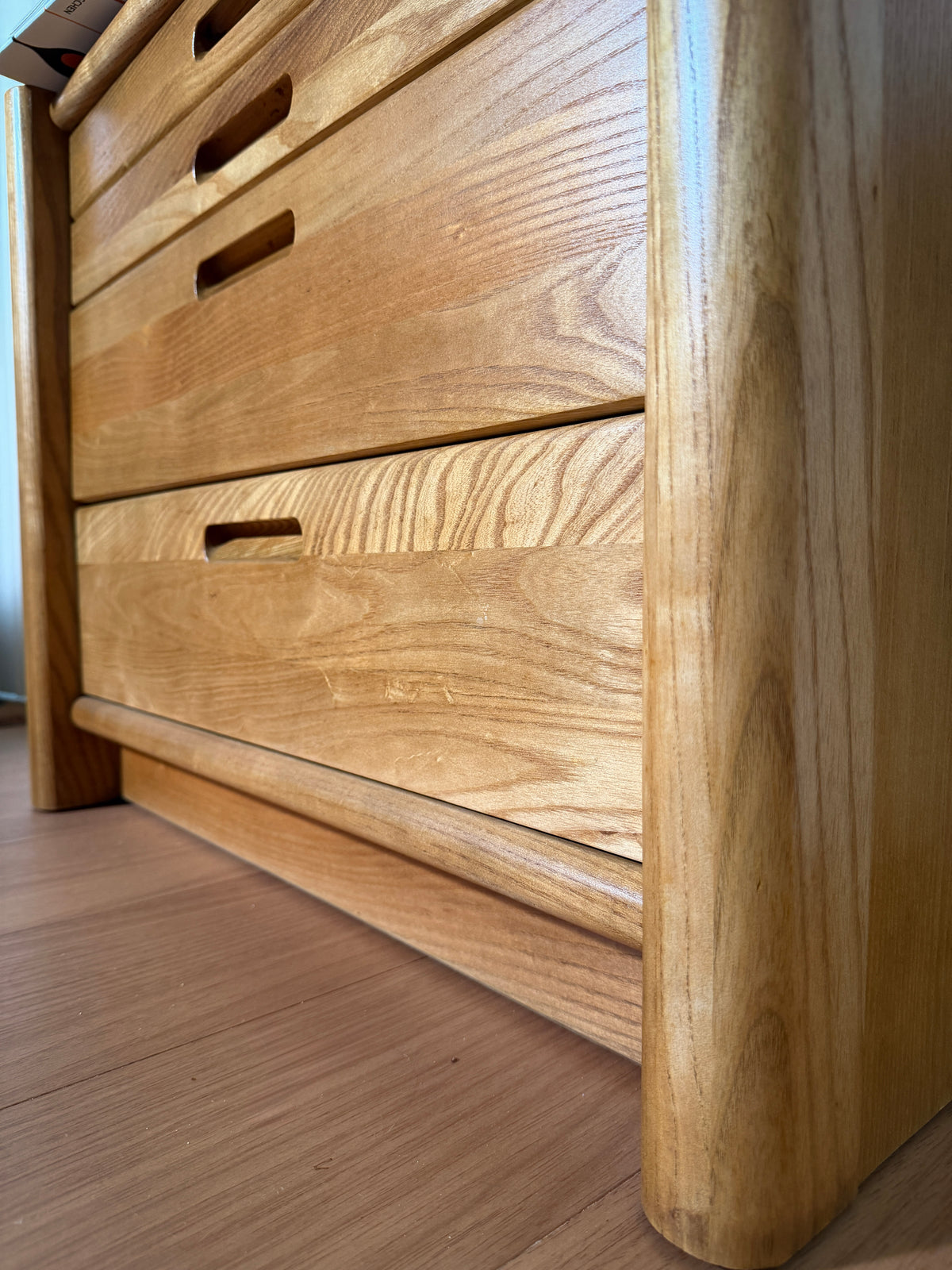 Solid Oak Chest / Nightstand / Entry Cabinet — 1982, Refinished